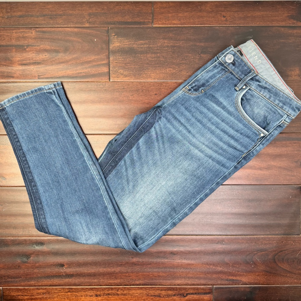 White House Black Market Womens Denim Slim Girlfriend Jeans - Deep Blue size 2
